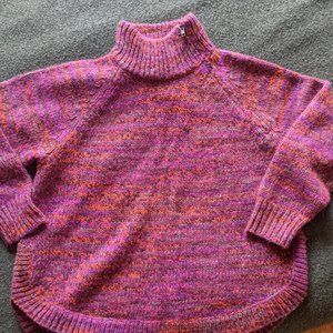 Multicolored Zip-Turtleneck Sweater